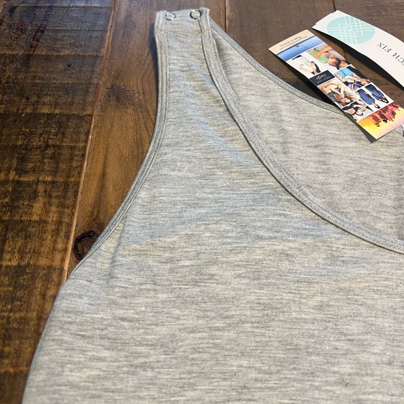 Bun Maternity Heather gray Nursing Tank New size extra large - Picture 2 of 6